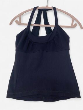 Lululemon Black Racerback Halter Tank Top